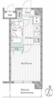ヴィータローザ大森海岸【6階】の間取り