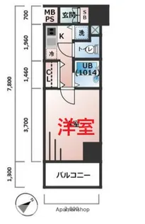 パークウェルツインズ戸越銀座壱番館【2階】の間取り