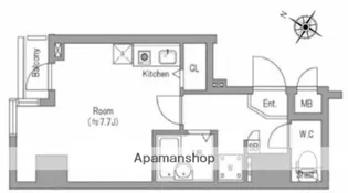 ミリオンプラザ目黒駅前【10階】の間取り