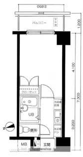 メインステージ平和島【8階】の間取り