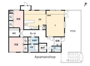 クレアシオン目黒【201号室】の間取り