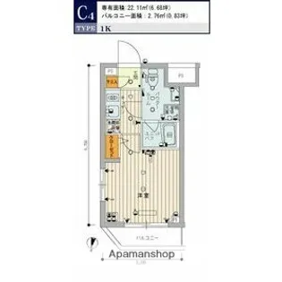 スカイコート蒲田EAST【2階】の間取り