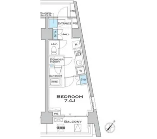 MFPRコート武蔵小山【13階】の間取り