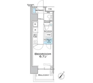 MFPRコート武蔵小山【10階】の間取り