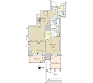 パークアクシス池田山【2階】の間取り