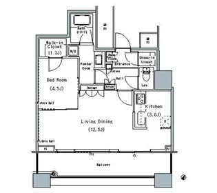 ザ東京タワーズミッドタワー【25階】の間取り