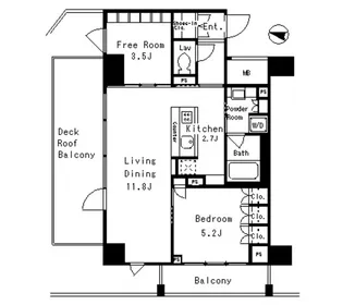 MFPRコート目黒南【5階】の間取り