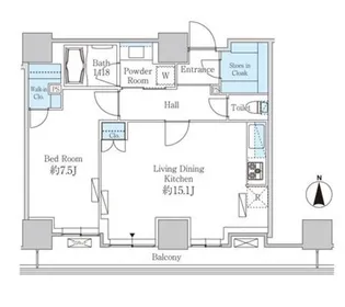 ベルファース芝浦タワー【20階】の間取り