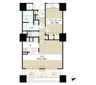 エンブレムコート明石町【4階】の間取り