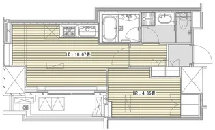 WHITE TOWER HAMAMATSUCHO【18階】の間取り