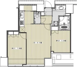 WHITE TOWER HAMAMATSUCHO【18階】の間取り