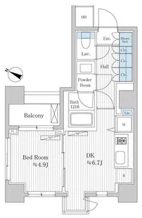 プラチナビュー白金台【4階】の間取り