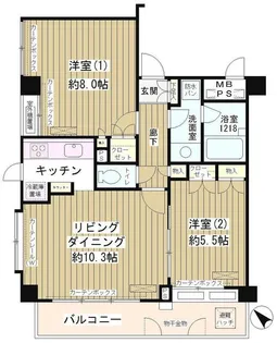 パークブルーム三葉【2階】の間取り