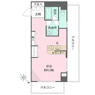 クリーンホームツルオカ【601号室】の間取り
