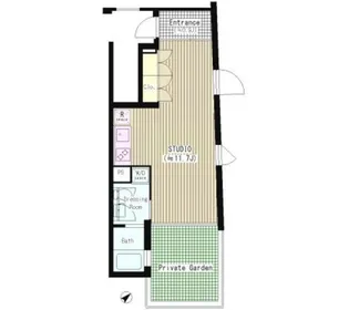 ATKレジデンス西小山【1階】の間取り