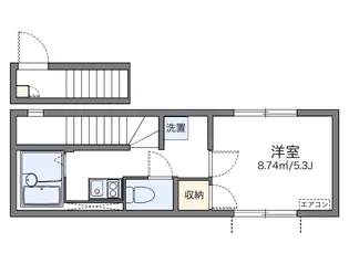 レオネクストディヴェルソ【2階】の間取り