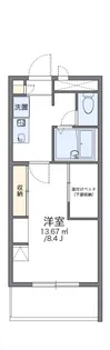 レオパレス駒場東大前【2階】の間取り