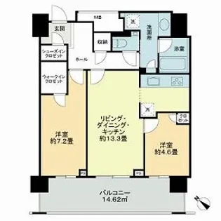 クロスエアタワー【19階】の間取り