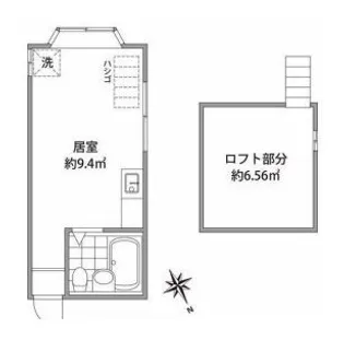 ドミール池尻【1階】の間取り