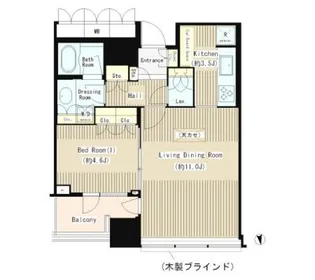パークタワー目黒【11階】の間取り