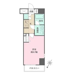 アジールコート品川【7階】の間取り