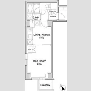 プラウドフラット南青山【3階】の間取り