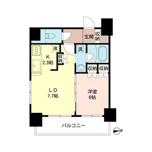 エコロジー大井町レジデンス【6階】の間取り