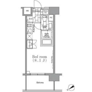 パークハビオ目黒リバーサイド【2階】の間取り