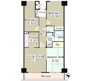 田園調布スカイライトマンション【6階】の間取り