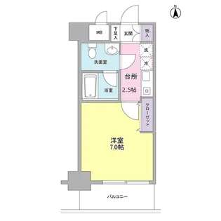 セレーノ品川【4階】の間取り