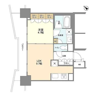LASANTE五反田【7階】の間取り