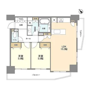 LASANTE五反田【0807号室】の間取り