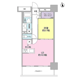 スタイリオ品川中延【4階】の間取り