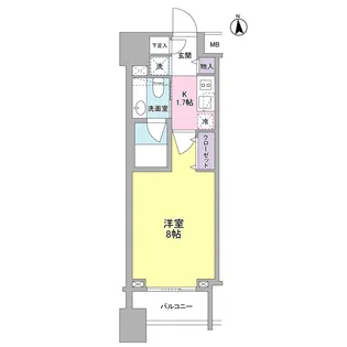 パークフラッツ中目黒【2階】の間取り