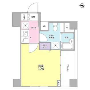 フィオリトゥーラ三軒茶屋ステーションフロント【4階】の間取り