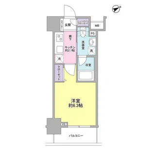 サンピエス大森【9階】の間取り