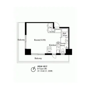 スタイリオ池尻大橋【9階】の間取り