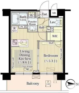 MIA CASA Ⅱ【7階】の間取り