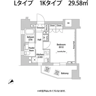 ソアラノーム大岡山【6階】の間取り