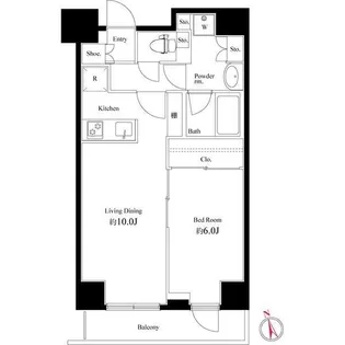 LOG品川サンズ【14階】の間取り
