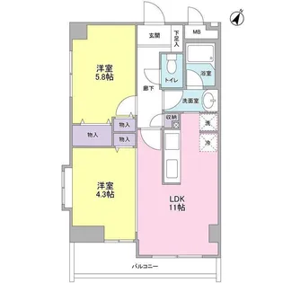 エストレーラ【303号室】の間取り
