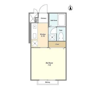 ベーシックハイツ奥沢【2階】の間取り