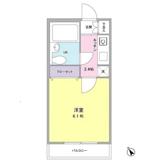 プラザ旗の台【2階】の間取り