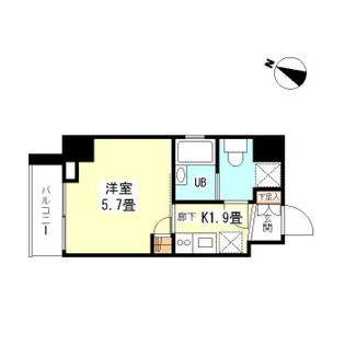 シンシア芝浦LUNETTA【5階】の間取り