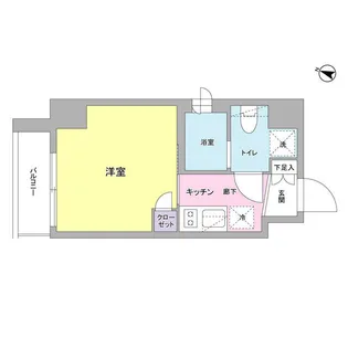 シンシア芝浦LUNETTA【8階】の間取り