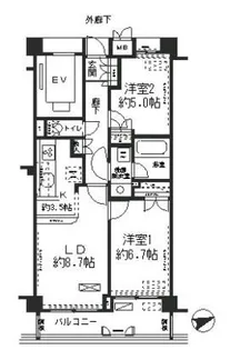 Park Residence戸越公園【2階】の間取り