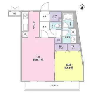 サンフラット【3階】の間取り