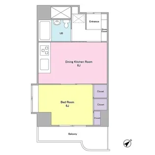 ヴィラ・ハーモニー目黒川【2階】の間取り