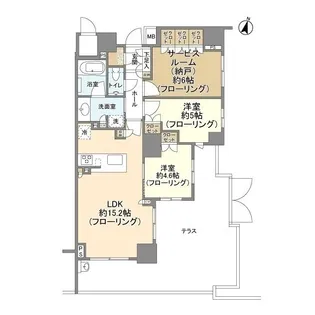 ブランズ東品川【1階】の間取り
