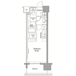 ザ・パークハビオ目黒【8階】の間取り